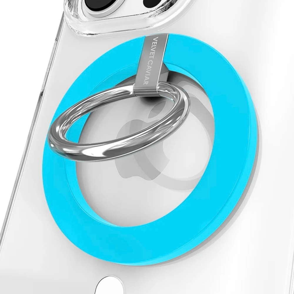 Velvet Caviar Blue and Silver MagSafe Ring Grip Holder